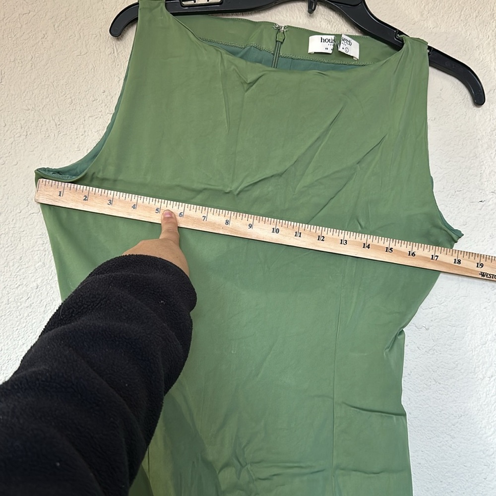 HOUSE OF CB 'Filomena' Olive Boat‎ Neck Maxi Dress NWOT size L - Picture 7 of 12